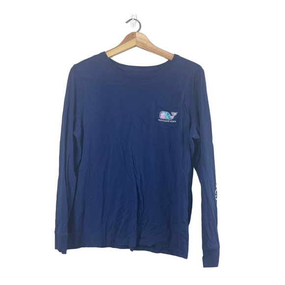 Vineyard Vines Tops - Women's Blue Tye-Dye Vineyard Vines Long Sleeve T-Shirt L